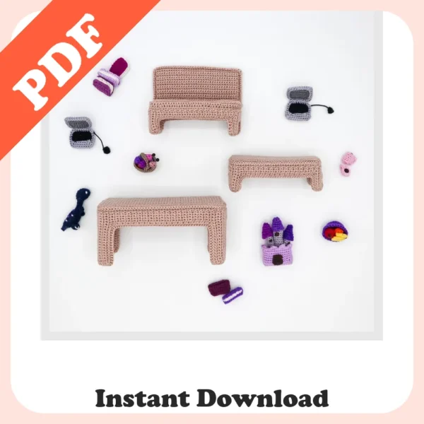 Best Amigurumi Pattern Dining Table – Crochet Miniature Set
