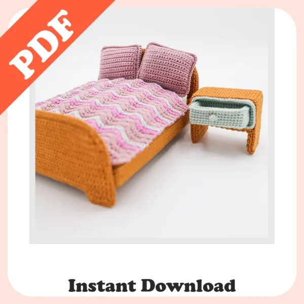 Best Amigurumi Pattern Dollhouse Bed – Easy & Adorable