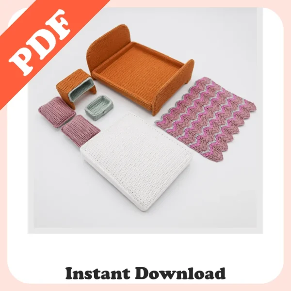 Best Amigurumi Pattern Dollhouse Bed – Easy & Adorable