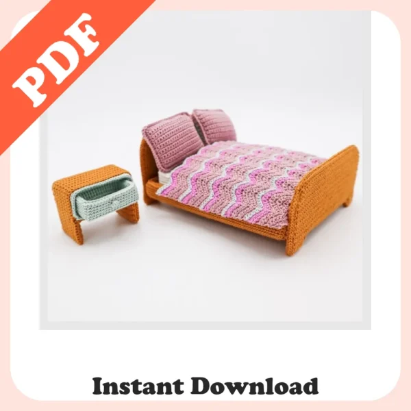 Best Amigurumi Pattern Dollhouse Bed – Easy & Adorable
