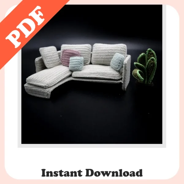 Best Amigurumi Pattern Dollhouse – Crochet Couch & Plant