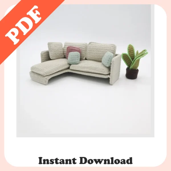 Best Amigurumi Pattern Dollhouse – Crochet Couch & Plant
