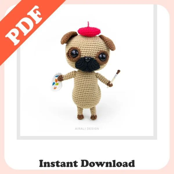 Best Pug Crochet Pattern – Cute Amigurumi Dog DIY