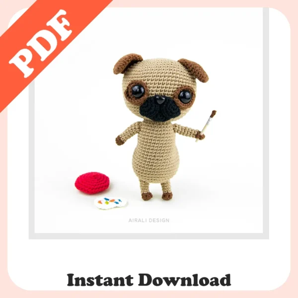 Best Pug Crochet Pattern – Cute Amigurumi Dog DIY